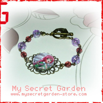 Rosario + Vampire ( RosaVam ) ロザリオとバンパイア Moka Akashiya anime Cabochon Bronze Bracelet  Rosario + Vampire ( RosaVam ) ロザリオとバンパイア Moka Akashiya anime Cabochon Bronze Bracelet